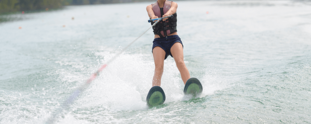 Water skiing near Minaki, Ontario